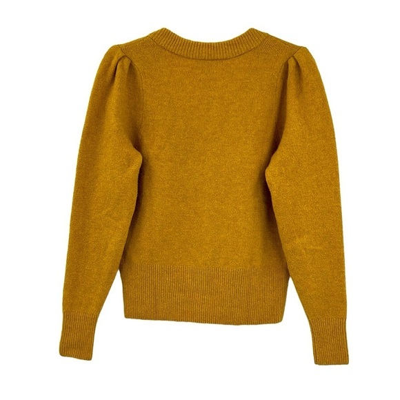 Madewell Westgate V-Neck Sweater in Coziest Yarn SZ XL Gold - Picture 5 of 10